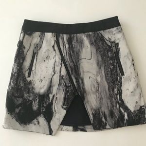 Zara B/W marble skirt